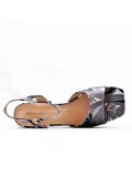 Faux leather heeled sandal