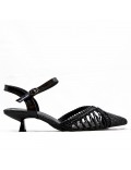 Faux leather heeled sandal