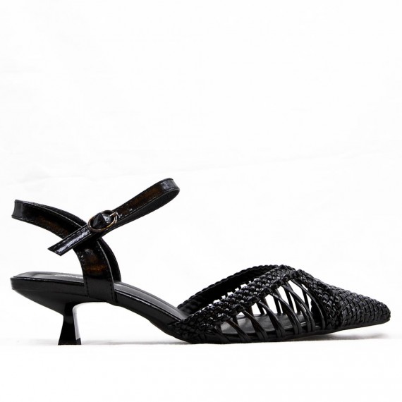 Faux leather heeled sandal