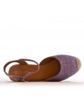 Wedge sandal with espadrille sole