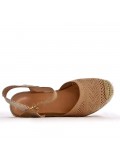 Wedge sandal with espadrille sole