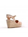 Wedge sandal with espadrille sole