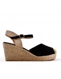 Wedge sandal with espadrille sole