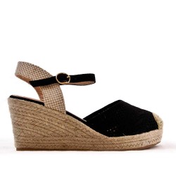 Wedge sandal with espadrille sole