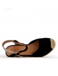 Wedge sandal with espadrille sole