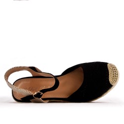 Wedge sandal with espadrille sole