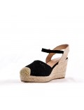 Wedge sandal with espadrille sole