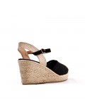 Wedge sandal with espadrille sole