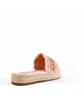 Slipper in mixed materials for women