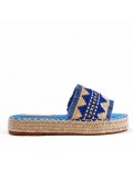 Slipper in mixed materials for women