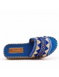 Slipper in mixed materials for women