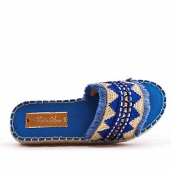 Slipper in mixed materials for women