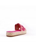 Slipper in mixed materials for women