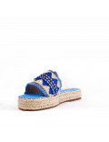 Slipper in mixed materials for women