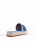 Slipper in mixed materials for women