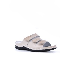 Sandale comfort en simili cuir