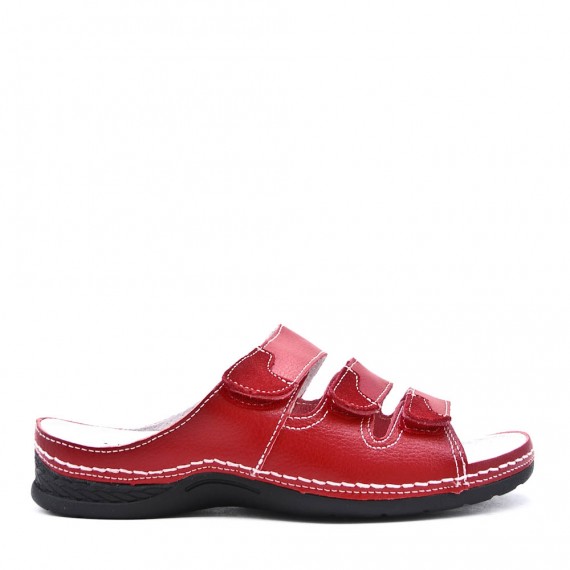 Sandale comfort en simili cuir