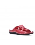 Comfort sandal in faux leather