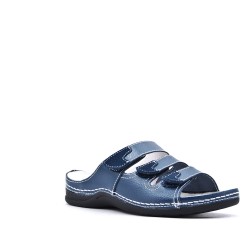 Sandale comfort en simili cuir