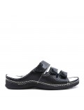 Sandale comfort en simili cuir