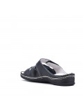 Comfort sandal in faux leather