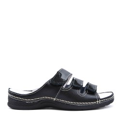 Sandale comfort en simili cuir