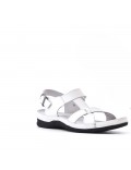 Comfort sandal in faux leather