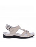 Comfort sandal in faux leather