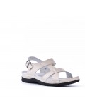 Comfort sandal in faux leather