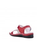 Comfort sandal in faux leather