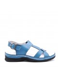 Comfort sandal in faux leather