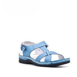 Comfort sandal in faux leather