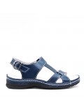 Comfort sandal in faux leather