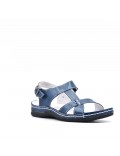 Comfort sandal in faux leather