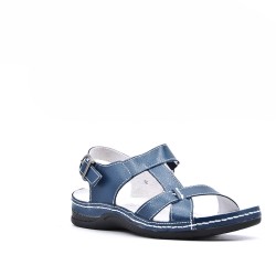 Comfort sandal in faux leather