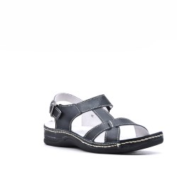 Comfort sandal in faux leather