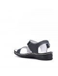 Comfort sandal in faux leather