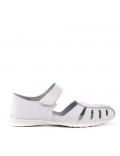 Sandale comfort en simili cuir