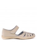 Comfort sandal in faux leather