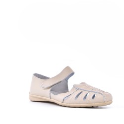 Sandale comfort en simili cuir