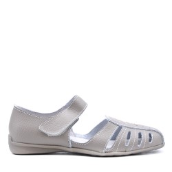 Sandale comfort en simili cuir