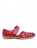 Comfort sandal in faux leather