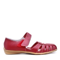 Sandale comfort en simili cuir