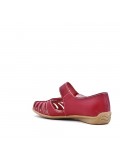 Comfort sandal in faux leather