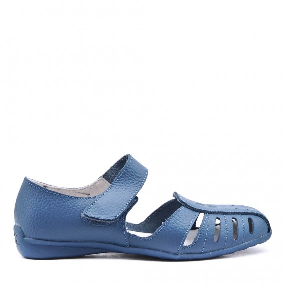 Sandale comfort en simili cuir