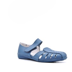 Comfort sandal in faux leather