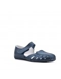 Comfort sandal in faux leather