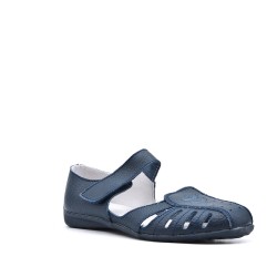 Comfort sandal in faux leather