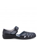 Comfort sandal in faux leather