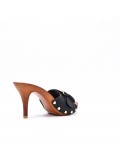 Faux leather heeled sandal